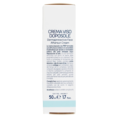 Prep Dermoprotettivo a Base di Aloe Vera Crema Viso Doposole 50 ml
